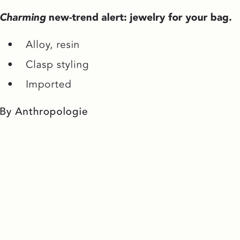 NWT  Crystal Chain Bag Charm - Picture 7 of 7